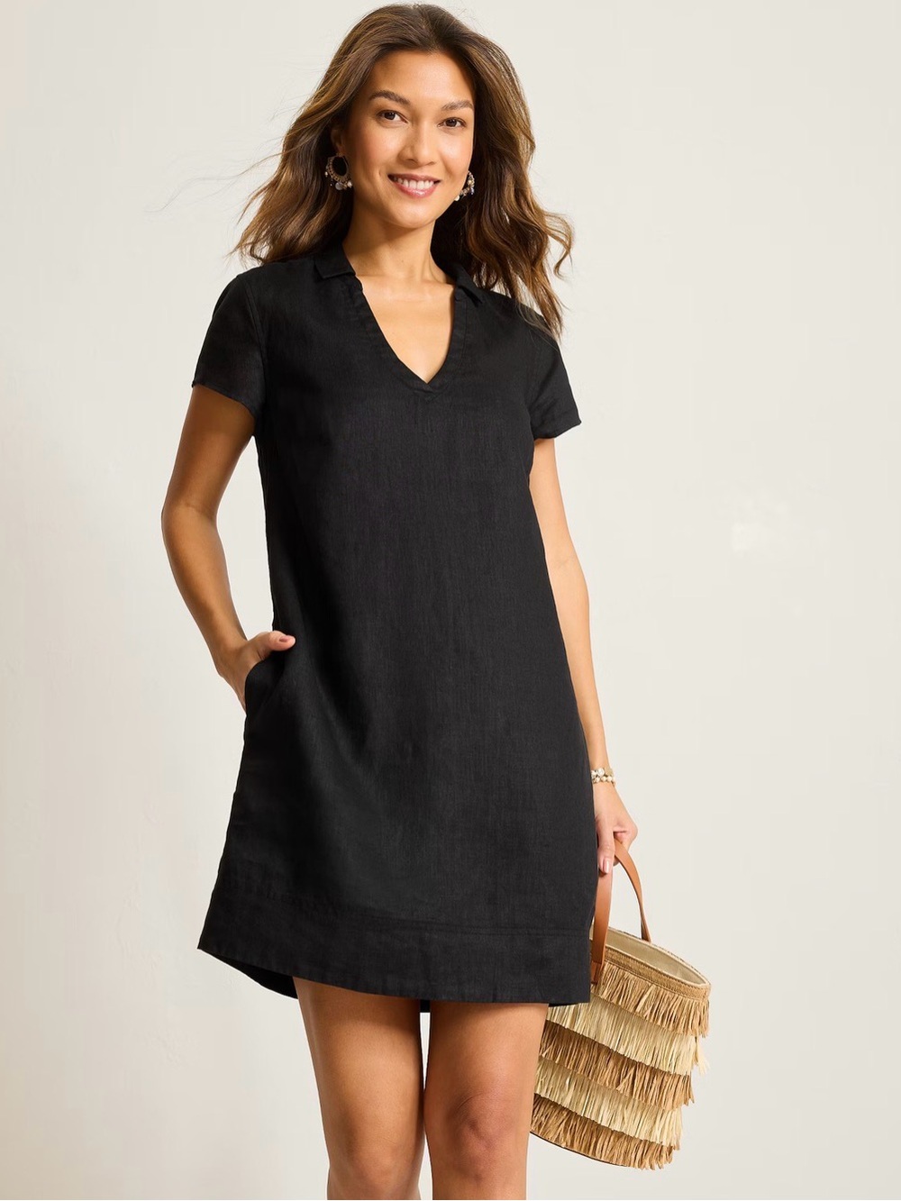 Tommy Bahama Two Palms Short-Sleeve Linen Collared Dress (XS) NWT